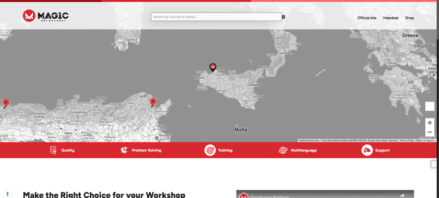A screenshot of Magicmotorsport partners platform